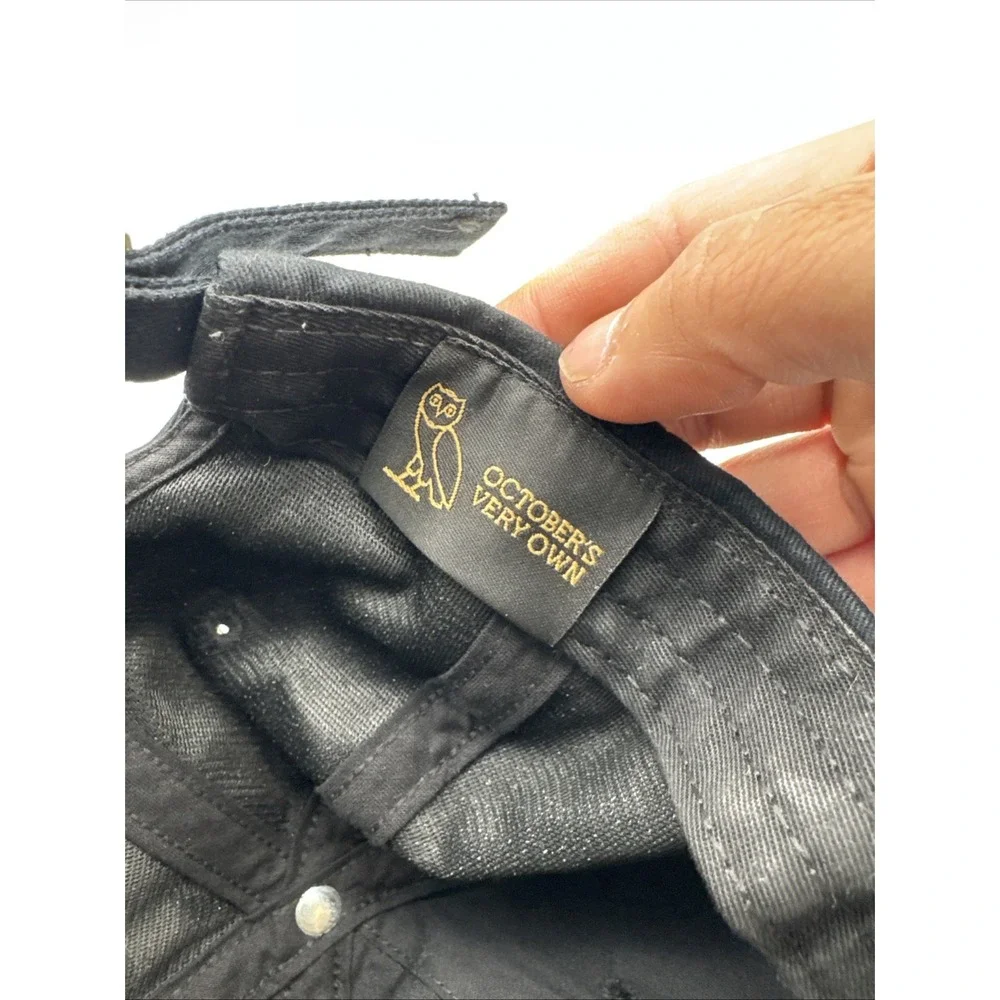 OVO October's Very Own Small Owl Logo Strapback Hat Black Gold
